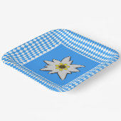 青と白とエデルワイスオクトーバーフェスト ペーパープレート (傾斜あり)