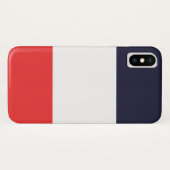 青と白と赤のストライプ ストライプ柄 Case-Mate iPhoneケース (裏面(横))