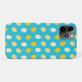青と白と黄色のカラフルな卵 鳥の巣 ドット Case-Mate iPhoneケース (裏面(横))