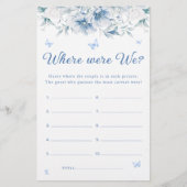 青と白どこ我々のブライダルシャワーゲーム (正面)