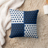 青と白に藍色の染み クッション (ブランケット)