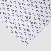 青と白のいかりアロバーパターン 薄葉紙 (詳細)