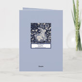 青と白のうさぎベビーバニーマザーズデー カード (裏面)