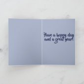 青と白のうさぎベビーバニーマザーズデー カード (内部)