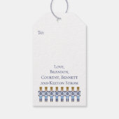 青と白のくるみ割り。チノワセリークリスマスラベル ギフトタグ (裏面)