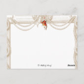 青と白のにハンプティストライプダンプティ ポストカード (裏面)