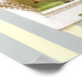 青と白ののハンプティ・ダンプティとアリスストライプ。 ポスター (角)