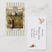 青と白ののハンプティ・ダンプティとアリストライプス 名刺 (正面/裏面)