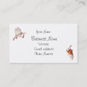 青と白ののハンプティ・ダンプティとアリストライプス 名刺 (裏面)