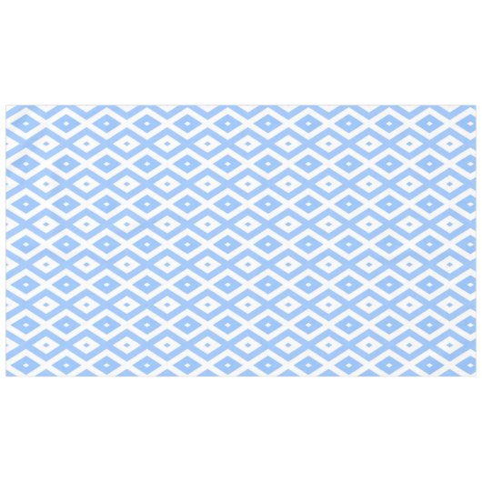 青と白のひし形 テーブルクロス (正面(横))