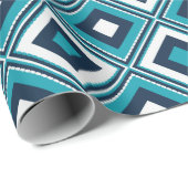 青と白のひし形 ラッピングペーパー (ロールコーナー)