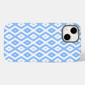 青と白のひし形 Case-Mate iPhoneケース (裏面 (横))