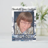 青と白のひまわりアートと写真と引用文 サンキューカード (スタンド正面)