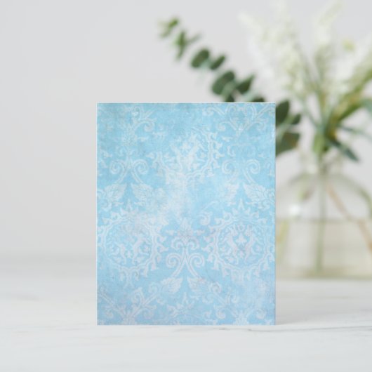 青と白のぼんやりとしたシャビーな装飾紙 (スタンド正面)