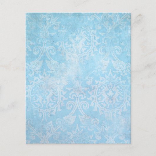 青と白のぼんやりとした古びた装飾 (正面)