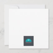 青と白のろうけつ染めアンジェフィッシュスクウェア カード (裏面)