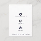 青と白のアイコンの金ゴールド縁ど名刺 名刺 (正面)