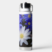 青と白のアネモネスフローラ ウォーターボトル (背面)