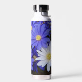 青と白のアネモネスフローラ ウォーターボトル (左面)