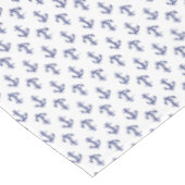 青と白のアロバーいかりパターン テーブルクロス (アングル)