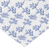 青と白のアロバーパターン ショートテーブルランナー (コーナー)