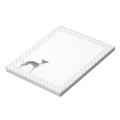 青と白のイタリアン肉足のグレイハウンド犬 ノートパッド (回転)