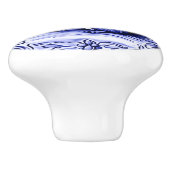 青と白のウッドランドリスフォークアニマルアート セラミックノブ (側面)