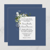 青と白のエレガンス航海のTouch 招待状 (正面/裏面)