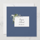 青と白のエレガンス航海のTouch 招待状 (裏面)