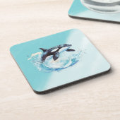 青と白のオクラ海ビーチ 航海の コースター (左側)