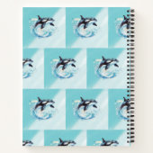 青と白のオクラ海ビーチ 航海の ノートブック (裏面)