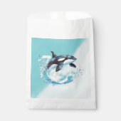 青と白のオクラ海ビーチ 航海の フェイバーバッグ (正面)