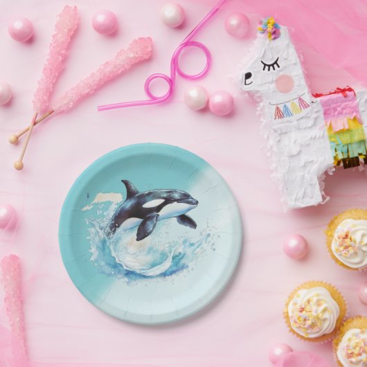 青と白のオクラ海ビーチ 航海の ペーパープレート (パーティー)