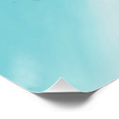 青と白のオクラ海ビーチ 航海の ポスター (コーナー)