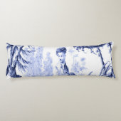 青と白のオリエンタルのシノワセリー ボディピロー (裏面)