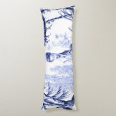 青と白のオリエンタルのシノワセリー ボディピロー (裏面 (縦))