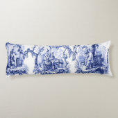 青と白のオリエンタルのシノワセリー ボディピロー (裏面)