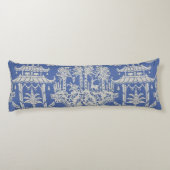 青と白のオリエンタルのシノワセリー ボディピロー (裏面)