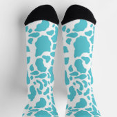 青と白のカウスポット ソックス (上部)