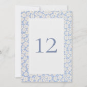 青と白のカスタムフローラ表結婚数 シーズンカード (正面)