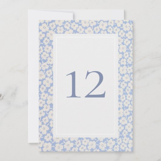 青と白のカスタムフローラ表結婚数 シーズンカード (正面)