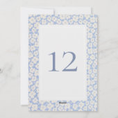 青と白のカスタムフローラ表結婚数 シーズンカード (裏面)