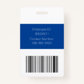 青と白のカスタムロゴセキュリティガードIDバッジ バッジ (裏面)