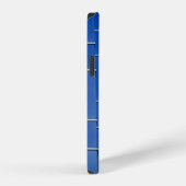 青と白のガラス窓 iPhoneケース (右側面)