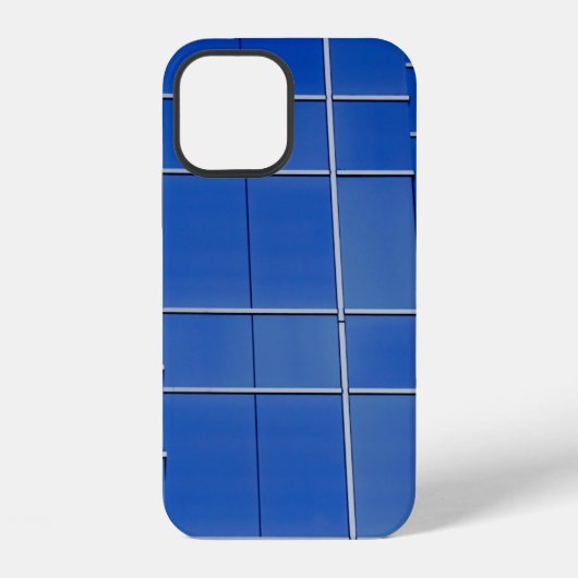 青と白のガラス窓 iPhoneケース (裏面)