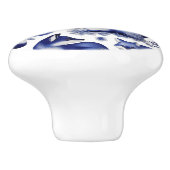 青と白のキツネカスタムセラミックノブ セラミックノブ (側面)