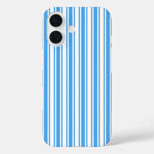 青と白のキャンディストライプーのケースメイトiPhoneケース Case-Mate iPhoneケース (裏面)