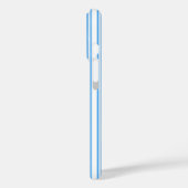 青と白のキャンディストライプーのケースメイトiPhoneケース Case-Mate iPhoneケース (裏面 / 左)