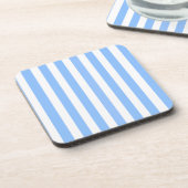 青と白のキャンディストライプー コースター (左側)