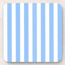 青と白のキャンディストライプー コースター